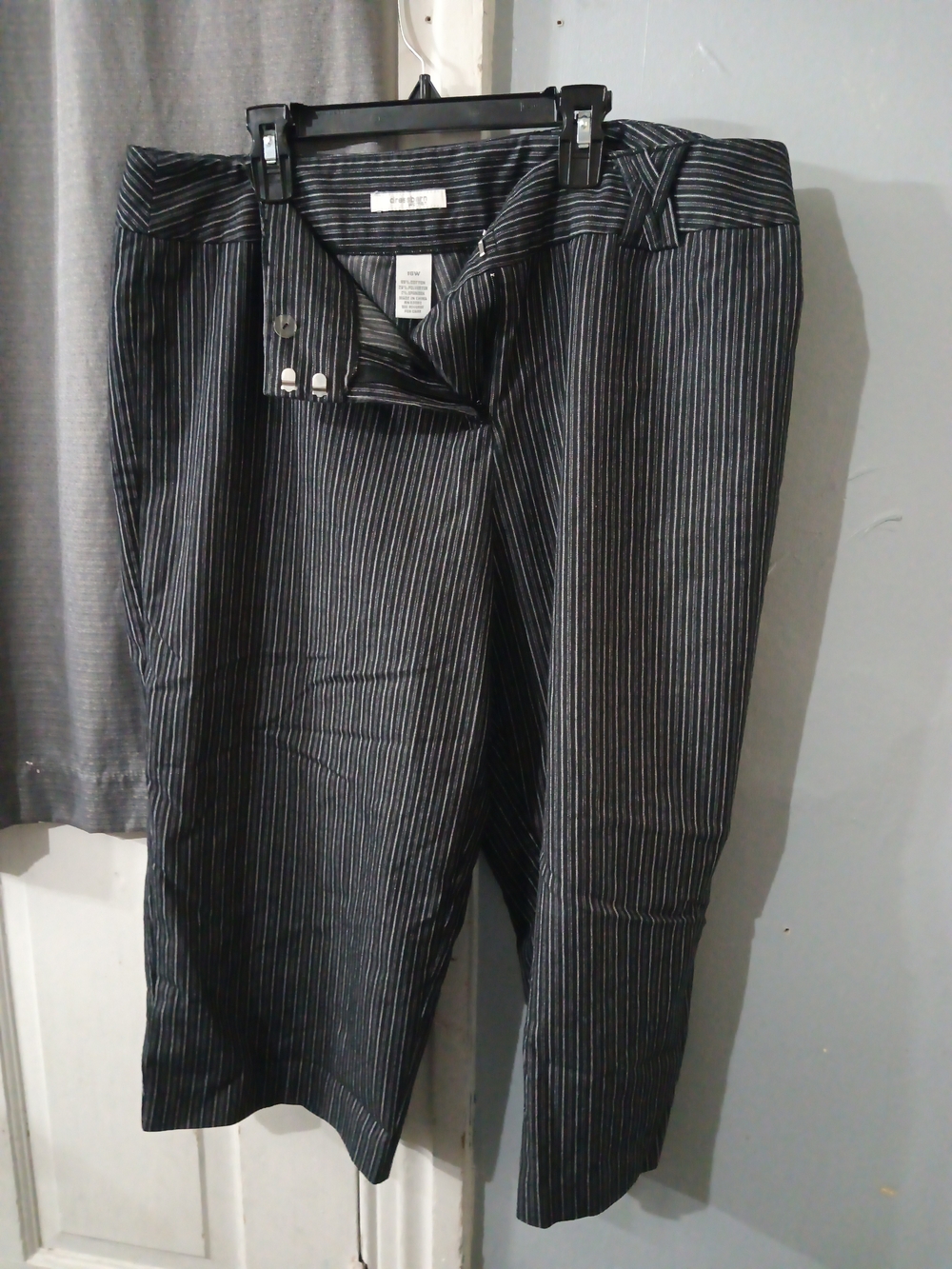 dressbarn Black Pinstripe Chinos